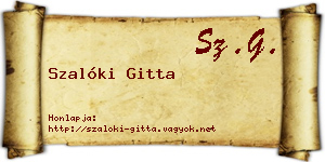 Szalóki Gitta névjegykártya
